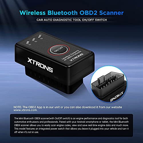 XTRONS OBD2 II Car Auto Diagnostic Tool Car Code Reader Check Engine with ON/Off Switch for Android Car Stereo Phone - color: OBD01S