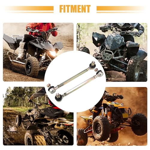 ACROPIX 16cm 6.30" Steering Tie Rod End Tie Rod Link Fit for 50cc 70cc 90cc 110cc 125cc 150cc ATV Quad Four Wheeler with Ball Joint Accessories - Pack of 2 - size: 160mm