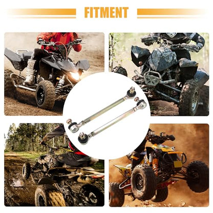 ACROPIX 16cm 6.30" Steering Tie Rod End Tie Rod Link Fit for 50cc 70cc 90cc 110cc 125cc 150cc ATV Quad Four Wheeler with Ball Joint Accessories - Pack of 2 - size: 160mm