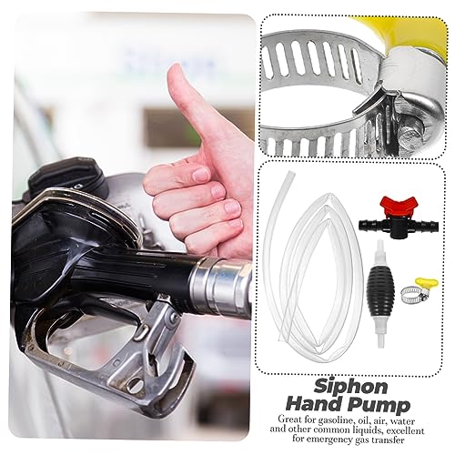 1set Manual Siphon Pump Flexible Hose for Quick Liquid Transfer from Fish Tank Oil and Water No Mouth Siphoning Needed