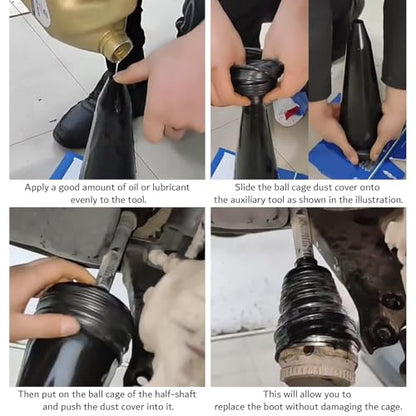 CV Boot Tool Cone Mounting Accessories,Smooth CV Boot Expander Tool for Stretching and Mounting the Boots,Professional Automotive Tools with Large Opening OD 4.3" for Auto Axle Boots