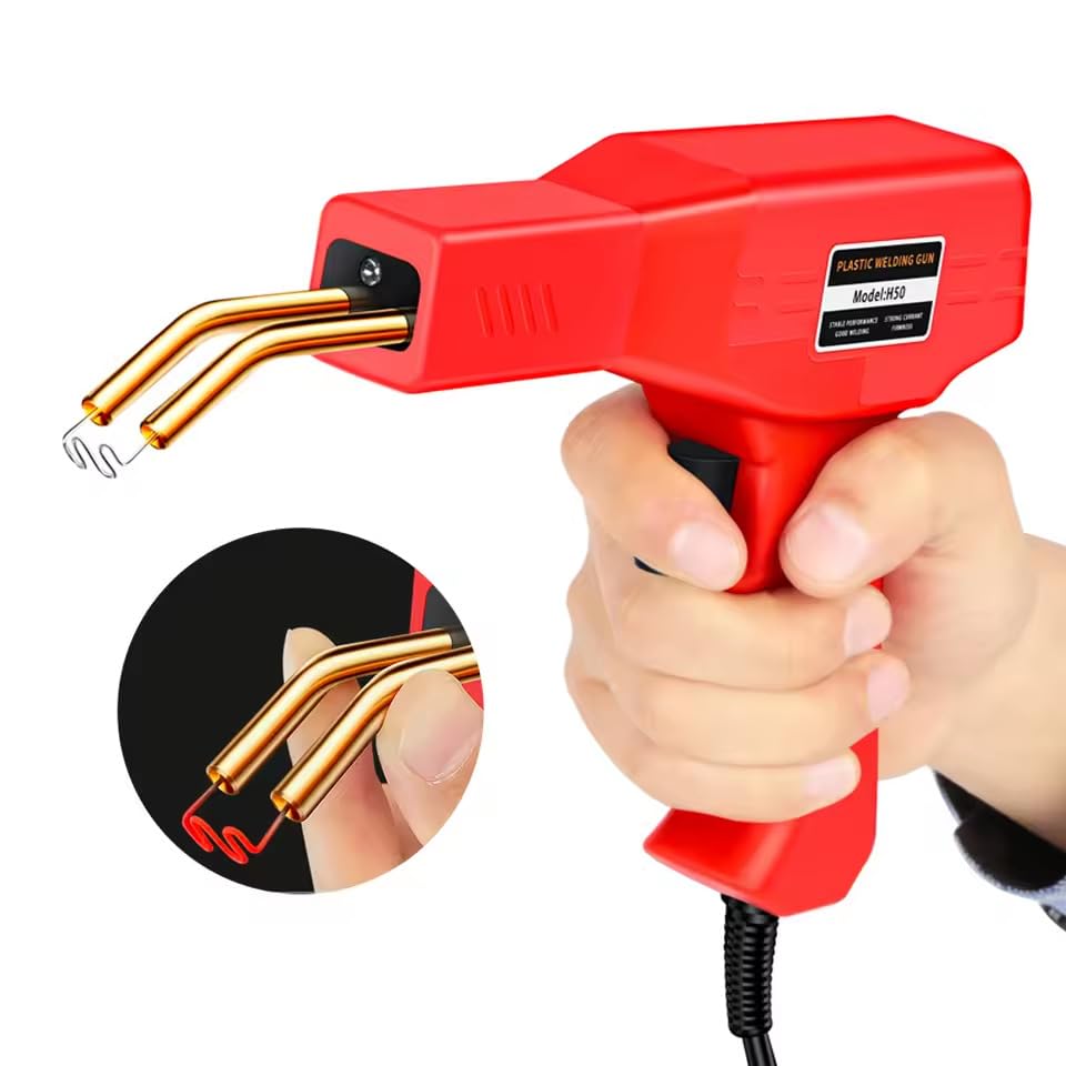 Plastic Welding Machine, Hot Stapler Handle Welder Car Bumper Repair Kit Repairing Crack Broken Plastic