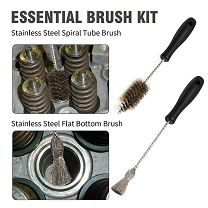 Injector Bore Cleaner Seat Cleaning Brush Kit Diesel Injector Sleeve Cup Seat Compatible with 7.3L 6.0L 6.4L 6.7L 1994-2018, 3126 C7 C9, Replace AP0084 AP0085 3252