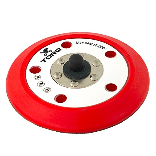 Chemical Guys TORQ BUFLC201 R5 Dual-Action Backing Plate with Hyper Flex Technology, Red (5 Inch) - size: 5 Inch Dual Action
