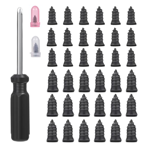 36Pcs Spiral Tire Repair Rubber Studs, Vacuum Tyre Plug Repair Kit for Motorcycle Truck Tractor