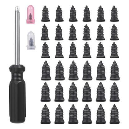 36Pcs Spiral Tire Repair Rubber Studs, Vacuum Tyre Plug Repair Kit for Motorcycle Truck Tractor