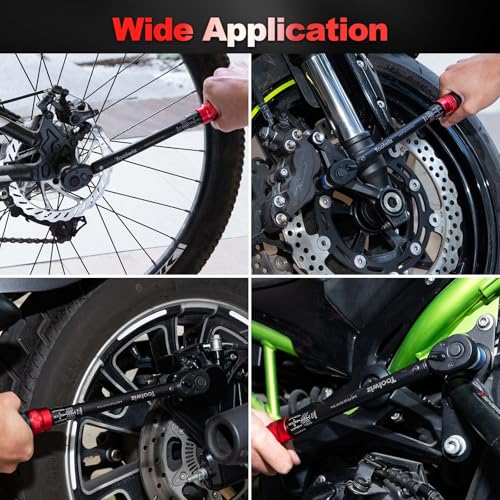 Toolwiz 3/8-Inch Drive Click Torque Wrench 5-45 Ft-Lb/6.8-61 Nm | ±3% High Accuracy Dual Direction Adjustable 72 Tooth Torque Wrenches Tool for Bike, Motorcycle, MTB, Car Repair