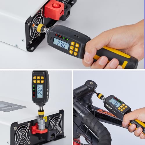 Digital Torque Screwdriver with LCD Display, 1/4" Quick-Release Bit Holder, 2.6-70.8 in-lb, 38-Piece Set, ±2% Accuracy