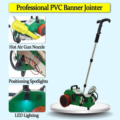 TECHTONGDA Automatic Hot Air Welder 110V PVC Banner Welding Machine Heat Jointer Plastic Fabric Welder Seamless Splicing Machine with Welding Thickness 0.2-2mm for Advertising Cloth Banner Fabric PVC