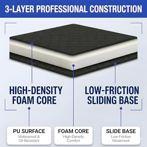 Rolling Creeper Mat for Car Repair, 60x28 Inch Portable Foldable Mechanic Mat, Under Vehicle Rolling Pad for Low Clearance, Durable PU, Anti-Slip, Easy to Clean for Garage, Auto Repair & Roadside