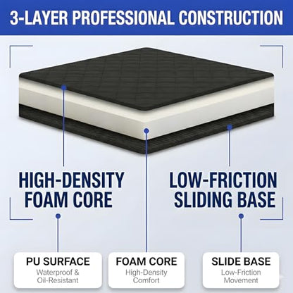Rolling Creeper Mat for Car Repair, 60x28 Inch Portable Foldable Mechanic Mat, Under Vehicle Rolling Pad for Low Clearance, Durable PU, Anti-Slip, Easy to Clean for Garage, Auto Repair & Roadside