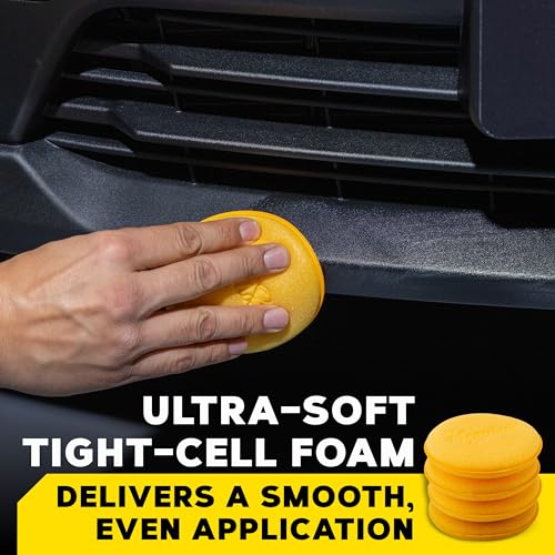 Meguiar's W0004 Supreme Shine 4" Foam Applicator Pads – 4 Count (Pack of 6) - size: (Pack of 6)