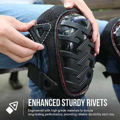 WORKPRO Knee Pads for Construction - Safety Kneepads with Ergonomic Gel Cushion and Foam Padding, Adjustable Buckle Straps and Durable Buttons, Ideal for Work Flooring Gardening - style: Buckle