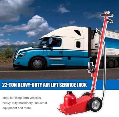 22 Ton Air Hydraulic Floor Jack Combo, Heavy-Duty Pneumatic Service Jack Set for Truck, SUV, Bus & Farm Equipment, Fast Lifting, Low Profile Air Jack for Shop & Garage