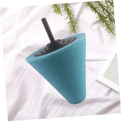 ibasenice 2pcs Automotive Car Burnishing Sponge Polishing Pad Cone Shaped Wheel Hub Cleaning Tool Light Reusable Buffing Sponge for Power Drill for Hard Reach Areas