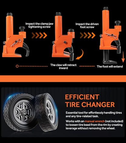 Yoursme Manual Tire Bead Breaker with Rubber Pad Protector – 38"-42" Tires Changer Tool Fits for ATVs, UTVs, Tractors, Trucks, Golf Cart, RV, Cars, Bus & More | Heavy-Duty Tire Repair Tool