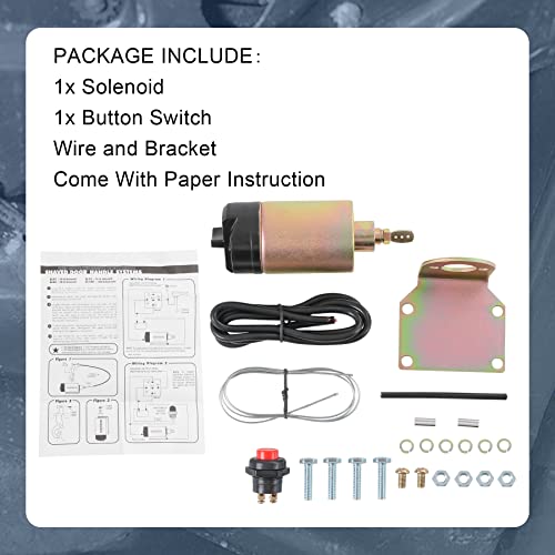 JDMSPEED 60 Pound Shaved Door Handle Trunk Solenoid Popper Kit Street Rod Design to Pop Open The Toughest Doors, Hoods and Trunks 60lb - size: 60lb