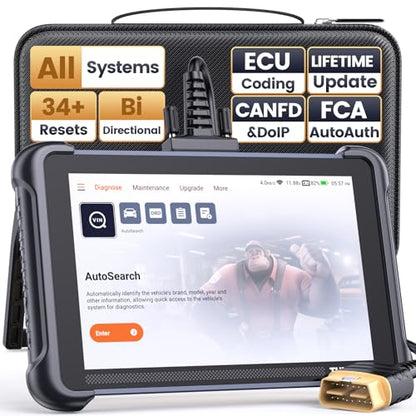 THINKCAR THINKSCAN 689 OBD2 Scanner with USB Endoscope Camera, Bidirectional Scan Tool with 34+ Reset, 3000+ Active Test, ECU Coding, PMI, Wired Full System Diagnostic Scanner for Cars