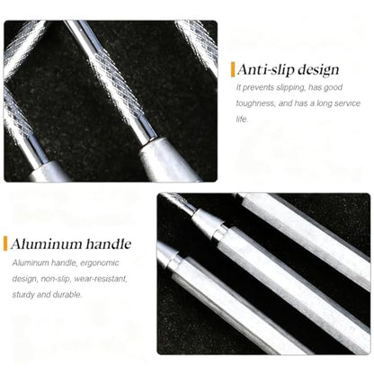 4PCS Precision Car Hook and Pick Set, Steel Leather Vehicle Pick Hook Puller Remover with Aluminum Handle, Automotive Puller Tools for O-Rings ＆ Oil Seals, Universal Fit