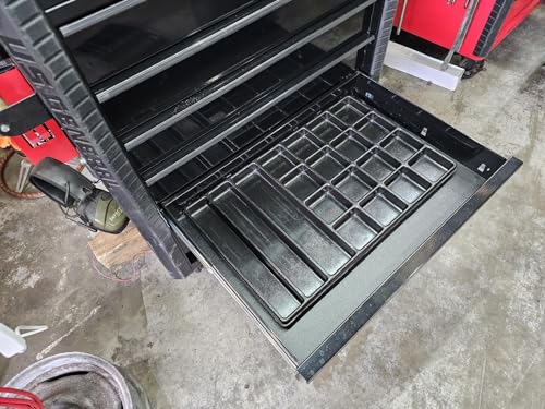 Protoco 3019 Utility Tool Tray Tool Box Organizer with 25 inch (L) x 15.5 inch (W) x 1.25 inch (H) Dims and Built from a Durable Rubberized Compound to Protect and Keep Your Tool Box Organized - style: 3019