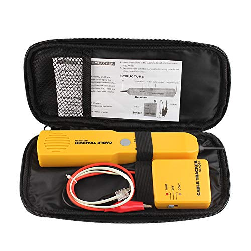 Electrical Wire Tracer Circuit Tester w/Tone Generator & Probe Kit, Cable Signal Locator Tester, Test Circuit Continuity, Network Telephone Line, Automotive Circuit Identify Tools w/Clips & RJ11 Plug