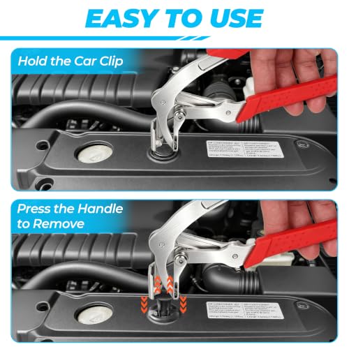 Car Clip Pliers, Automotive Clip Removal Tool, Damage-Free Panel Clip Removal Pliers for Automotive Plastic Fasteners Clips, Interior & Exterior Trim, Door Panels, Rivets and Buckles