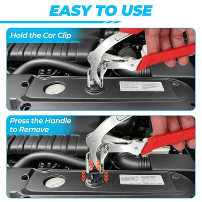 Car Clip Pliers, Automotive Clip Removal Tool, Damage-Free Panel Clip Removal Pliers for Automotive Plastic Fasteners Clips, Interior & Exterior Trim, Door Panels, Rivets and Buckles
