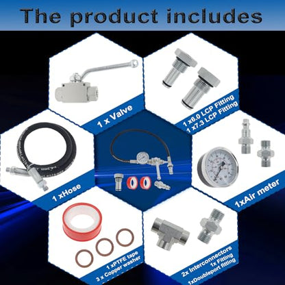 6.0 High Pressure Oil System Tester, IPR Air Test Tool Special Kit Compatible with Ford 6.0L-7.3L Powerstroke Diesel Engines