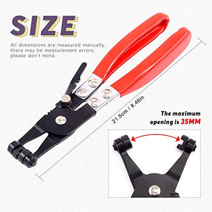 Swpeet 7Pcs Hose Clamp Pliers Set, Including Car Water Pipe Locking Pliers Hose Clamp Plier with 6Pcs Hose Removal Hook Set Perfect for Hose Installations of Low Radiators