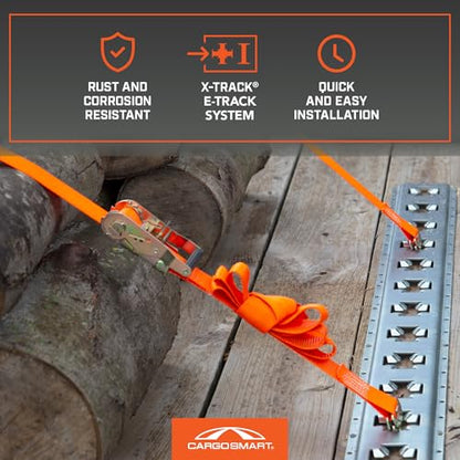CargoSmart Ratchet Straps - 2-Pack, 2in. x 16ft. for E-Track and X-Track, 3,000-Lb. Capacity - style: 2"x16" 3000 lb
