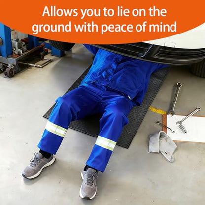 60x28 Inch Foldable Rolling Creeper Mat - Portable Under Car Repair Pad with Storage Bag, Low Clearance Auto Repair Ground Work Tool