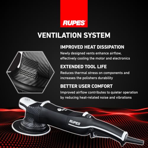 RUPES BigFoot LHR21 Mark V Random Orbital Starter Polishing Kit | Includes D-A Compounds, Wool Pads, Cloths & Cord Clamp | Compact Design | PrecisionPro Backing Pad | Reduced Vibration - size: Starter Kit