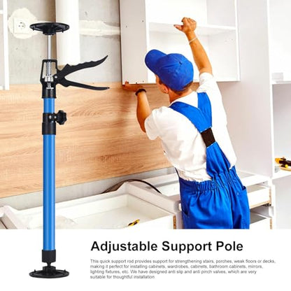 Cabinet Jack Stands, Labor-Saving Telescopic Steel Hand Work Support Rod, Telescopic Quick Hand Work Lifter Rod, Steel Support System, Hand Jack for Ratcheting Cargo, Range Hoods Drywall