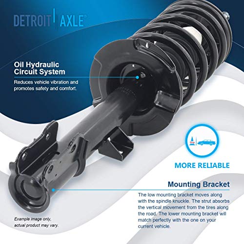 Detroit Axle - 2 Front Struts for 2001-2012 Ford Escape Mazda Tribute | 2005-2011 Mercury Mariner Complete Struts with Coil Springs 2006 2007 2008 2009 2010 Replacement Ready Strut Shock Assembly - size: 171593_171594/PAIR