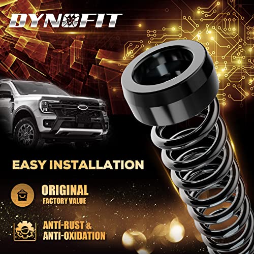 Dynofit 3" Leveling Kit for 2WD Ram 2500/3500 (1994-2011) & Ram 1500 (1994-2018), Raise Dodge Truck 3 Inch Front Suspension for Load Leveling, Set of 2 Black Polyurethane (PU) Coil Spring Lift Spacers - size: 3 Inch (For 2WD)