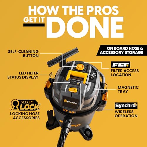 Vacmaster Professional Beast VJN1012PF 0201 FLT+10-Gal Wet/Dry Vac Synchro - size: 10 Gal