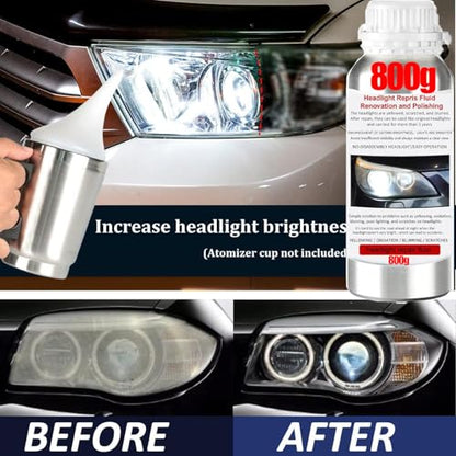 VCTSELITY 800g Headlight Restoration Liquid | Headlight Polishing Repair Fluid, Headlight Polish Restoration, Remove Yellowing/Scratch/Haze/Oxidation/Vague - size: M