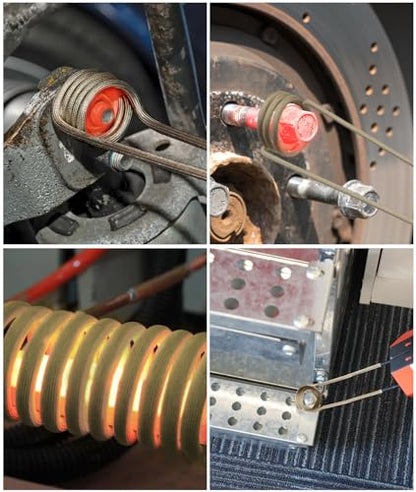 1200W Induction Heater for Bolt Removal - Magnetic Heating Nut Buster Tool with 12 Coils, Rusty Screw Removing for Mechanics & Car Automotive Repair - style: 1200W Induction Heater With 12Coils