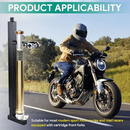 TFSC 01 Motorcycle Fork Spring Compressor Tool Kit | Carbon Steel Fork Coil Compression Kit for Sport and Road Racing Motorcycles with Telescopic Forks