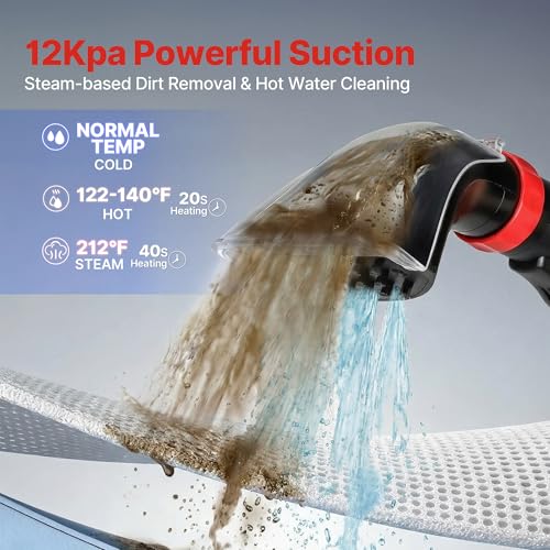 Shop-Vac Portable Carpet Cleaner Machine with Steam & Heating, 5430225 | Cleaning Solution Included, 3 Modes, Deep Stain Removal with Self-Cleaning Tool, for Car, Furniture, Stair & Fabric Cleaning