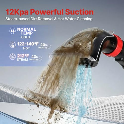 Shop-Vac Portable Carpet Cleaner Machine with Steam & Heating, 5430225 | Cleaning Solution Included, 3 Modes, Deep Stain Removal with Self-Cleaning Tool, for Car, Furniture, Stair & Fabric Cleaning