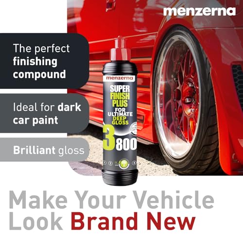 menzerna “Super Finish Plus 3800” Car Polishing I Deep Gloss Polish for a Perfect Mirror-Like Finish I Polishing Compound for Micro Scratches & Holograms on Cars & SUVs I Silicone Free I 8 fl oz. - color: 8oz.