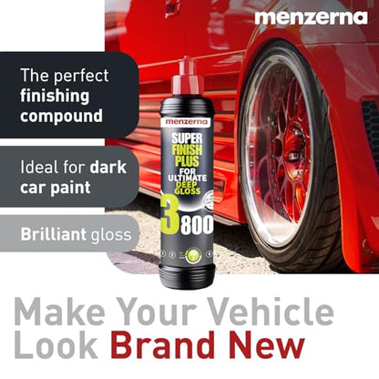 menzerna “Super Finish Plus 3800” Car Polishing I Deep Gloss Polish for a Perfect Mirror-Like Finish I Polishing Compound for Micro Scratches & Holograms on Cars & SUVs I Silicone Free I 8 fl oz. - color: 8oz.