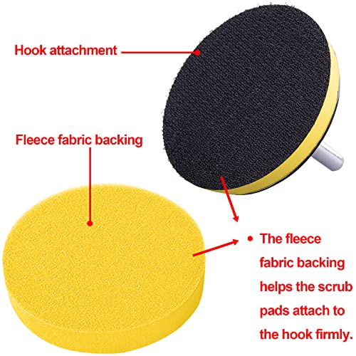 SIQUK 16 Pieces Buffing Pads 7 Inch Car Polishing Pad Kit Foam Polish Pads Wax Buffer Polisher Attachment for Drill - size: 7 Inch