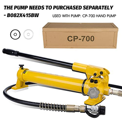 NEWTRY Hydraulic Ram Jack 50 ton Hydraulic Cylinder Low Profile Ram Jack Multi-Section 2.56” Stroke Lifting Cylinder Mini, Portable for Machinery, Bridge, Construction - size: 50T