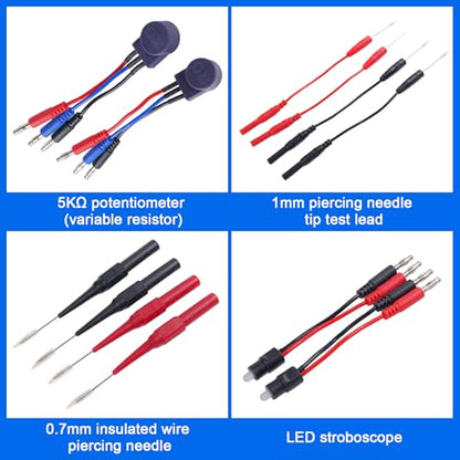 105 Piece Automotive Circuit Test Lead Kit, Multimeter Test Lead Kit, Multimeter Magnetic Kit for Fluke, Breakout Probe Kit, Large Alligator Clips, Voltmeter Leads - size: 105 Pcs Kit
