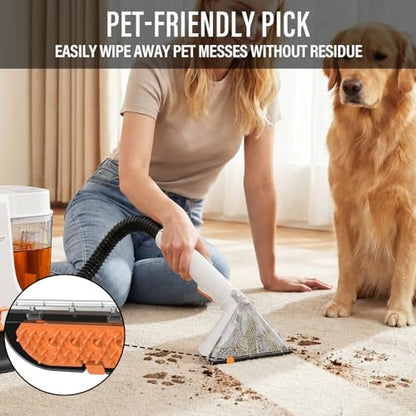 Starrybot Portable Carpet & Upholestery Cleaner Machine for Pets, Spot, Stain,Couch Cleaner Machine with 18Kpa Powerful Suction,Car/Auto Detailer(white) - color: White