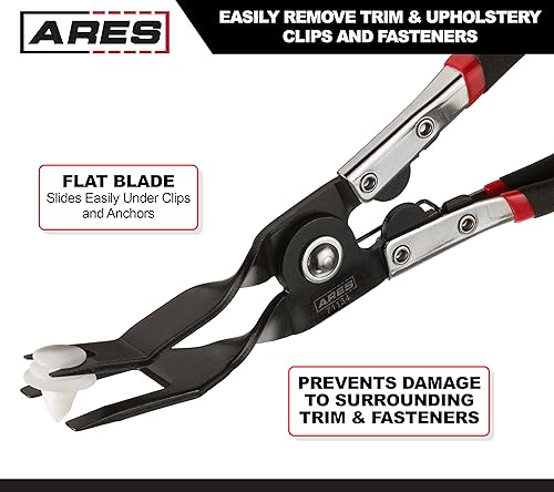 ARES 71134 - Clip Removal Plier - Easily Removes Trim and Upholstery Clips and Fasteners - Prevents Damage to Trim and Fasteners - size: Clip Removal Plier