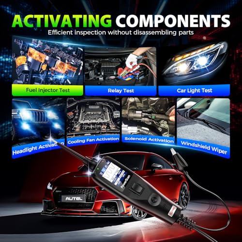 2026 Autel PowerScan PS100 Power Circuit Probe Test for 99% Car, 40FT Cable | 12-24V Automotive Electrical Open/ Short Breaker Finder, Component Activation Tester Tool, AC/DC Trailer Relay Fuse Test