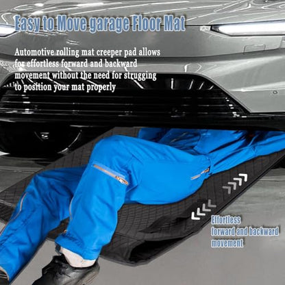 60''x28'' Mechanic Mat for Ground Rolling Mat with Storge Bag, Zero Ground Clearance Mechanic Creeper Mat for Working on Uneven Surfaces